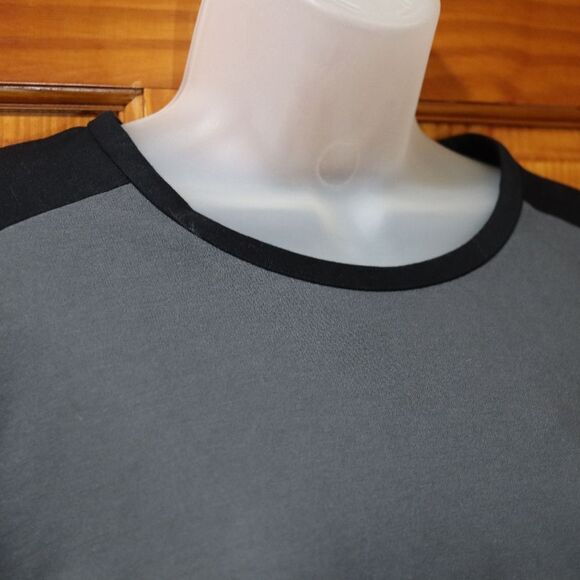 Banana Republic Gray and Black Midi Dress 14 Business Casual Carrer - Picture 3 of 11